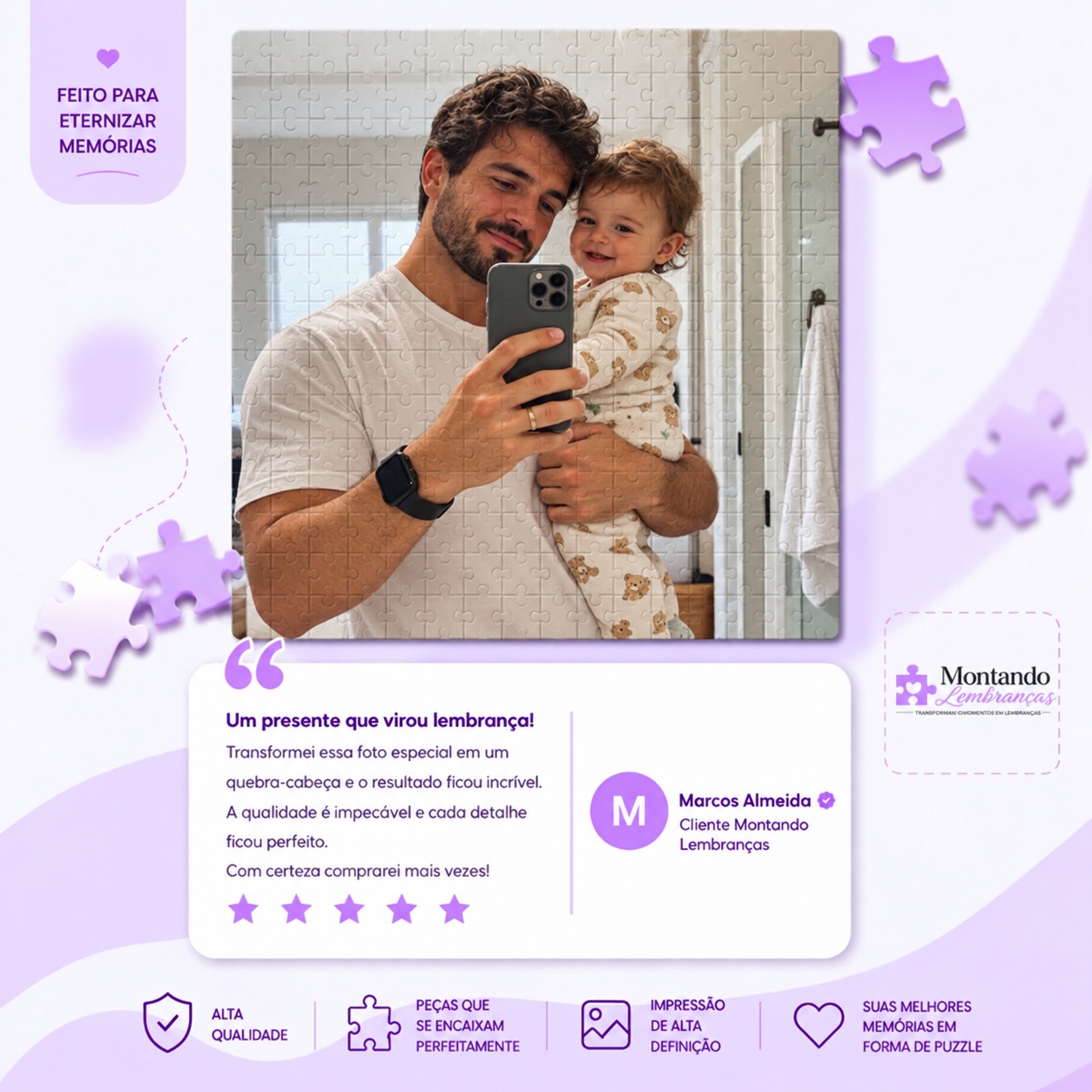 Feedback de cliente Montando Lembranças 1